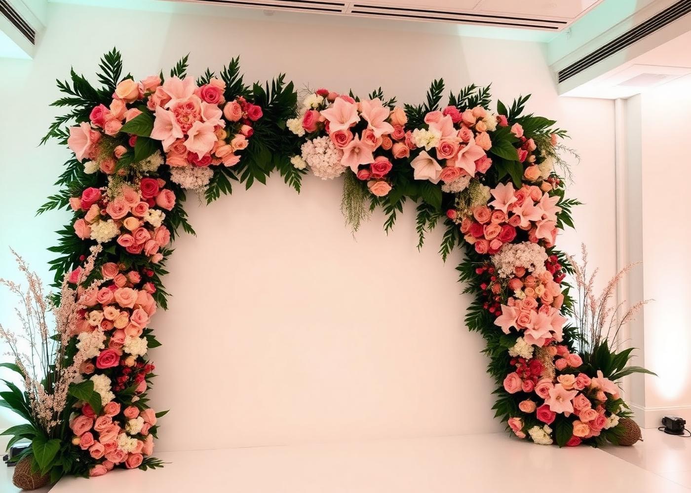 Floral installation backdrop